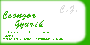 csongor gyurik business card